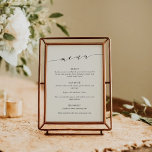 Aangepaste minimalistische klassieke crème zwart b menu<br><div class="desc">Aangepaste minimalistische klassieke huwelijksmenu in crème en zwart</div>