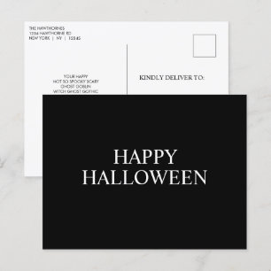 Aangepaste Minimalistische Klassieke Gelukkige Hal Briefkaart