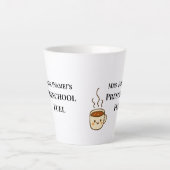 Aangepaste Minimalistische Kleuterleidster Latte M Mok (Voorkant)