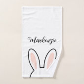 Aangepaste Minimalistische Knuffel Konijn Oren Gel Bad Handdoek (Handdoek)