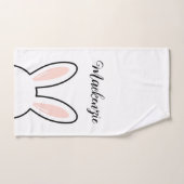Aangepaste Minimalistische Knuffel Konijn Oren Gel Bad Handdoek (Handdoek)