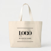 Aangepaste minimalistische Logo-Canvas tassen: Kle Grote Tote Bag (Voorkant)