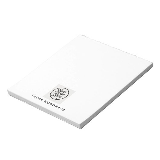 Aangepaste Minimalistische Logo Notitieblok (Linkerzijde)