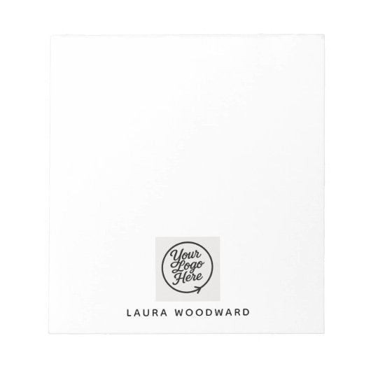 Aangepaste Minimalistische Logo Notitieblok (Voorkant)