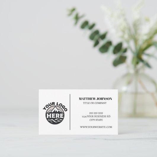 Aangepaste minimalistische Logo-visitekaartjes Visitekaartje (Staand voorkant)