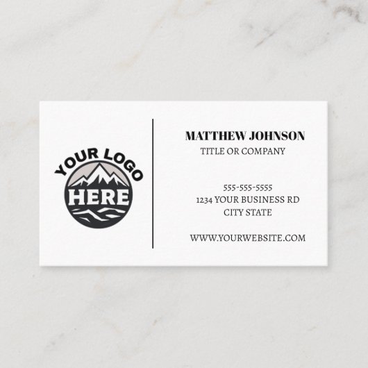 Aangepaste minimalistische Logo-visitekaartjes Visitekaartje (Voorkant)
