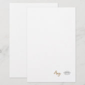 Aangepaste minimalistische Lotus briefpapier (Voorkant / Achterkant)