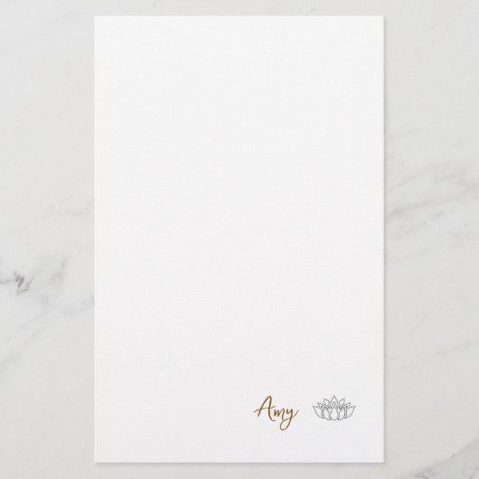 Aangepaste minimalistische Lotus briefpapier (Voorkant)