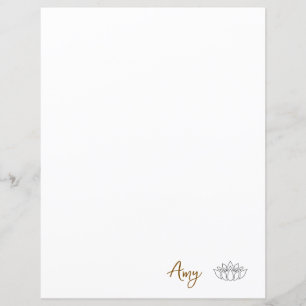 Aangepaste minimalistische Lotus briefpapier