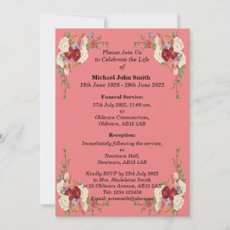 Aangepaste minimalistische Memorial Invitation Kaa Kaart