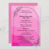 Aangepaste minimalistische Memorial Invitation Kaa Kaart (Voorkant / Achterkant)