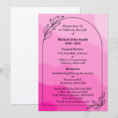 Aangepaste minimalistische Memorial Invitation Kaa Kaart (Voorkant / Achterkant)