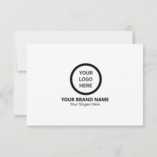 Aangepaste minimalistische modern merk Business Lo Bedankkaart (Achterkant)