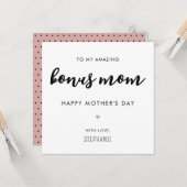 Aangepaste minimalistische moderne bonus mam Moede Kaart (Voorkant / Achterkant in situ)