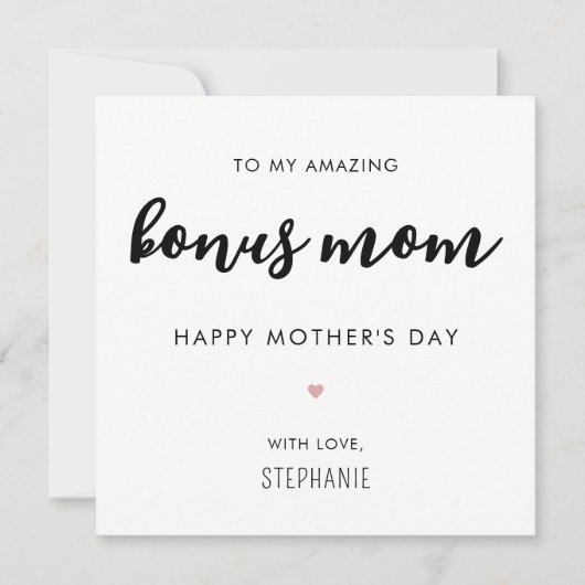 Aangepaste minimalistische moderne bonus mam Moede Kaart (Voorkant)