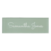 Aangepaste minimalistische moderne bruiloft blauw  naambadge (Voorkant)