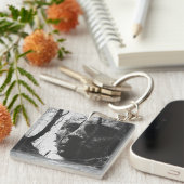 Aangepaste minimalistische moderne chique geperson sleutelhanger (Voorkant Rechts)
