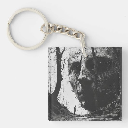 Aangepaste minimalistische moderne chique geperson sleutelhanger (voorkant)