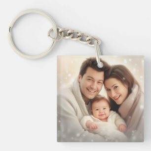 Aangepaste minimalistische moderne chique geperson sleutelhanger