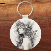 Aangepaste minimalistische moderne chique geperson sleutelhanger (Achterkant)