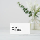 Aangepaste minimalistische moderne naamnaam visitekaartje (Staand voorkant)