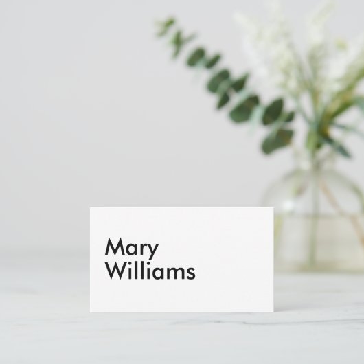 Aangepaste minimalistische moderne naamnaam visitekaartje (Staand voorkant)