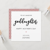 Aangepaste minimalistische moderne peetdochter Moe Kaart (Voorkant / Achterkant in situ)