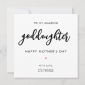 Aangepaste minimalistische moderne peetdochter Moe Kaart (Voorkant)