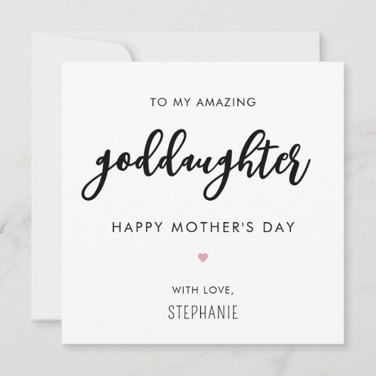 Aangepaste minimalistische moderne peetdochter Moe Kaart (Voorkant)