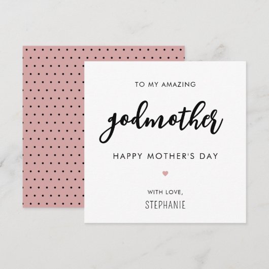 Aangepaste minimalistische moderne peetmoeder Moed Kaart (Voorkant / Achterkant)