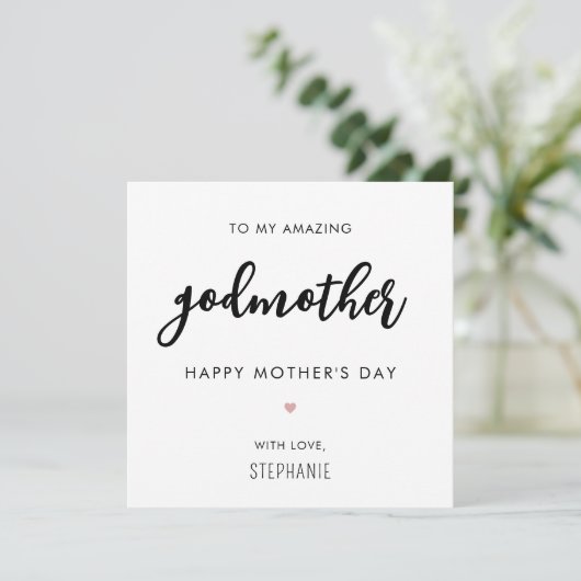 Aangepaste minimalistische moderne peetmoeder Moed Kaart (Staand voorkant)