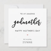 Aangepaste minimalistische moderne peetmoeder Moed Kaart (Voorkant)