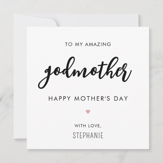 Aangepaste minimalistische moderne peetmoeder Moed Kaart (Voorkant)