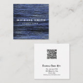 Aangepaste minimalistische moderne QR-code Logo Vierkante Visitekaartje (Voorkant / Achterkant)