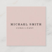 Aangepaste minimalistische moderne QR-code Logo Vierkante Visitekaartje (Voorkant)