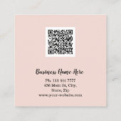 Aangepaste minimalistische moderne QR-code Logo Vierkante Visitekaartje (Achterkant)