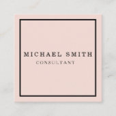 Aangepaste minimalistische moderne QR-code Logo Vierkante Visitekaartje (Voorkant)