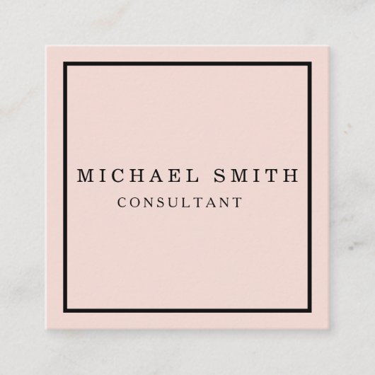 Aangepaste minimalistische moderne QR-code Logo Vierkante Visitekaartje (Voorkant)