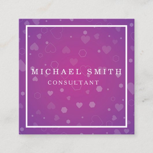 Aangepaste minimalistische moderne QR-code Logo Vierkante Visitekaartje (Voorkant)