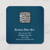 Aangepaste minimalistische moderne QR-code Logo Vierkante Visitekaartje (Achterkant)