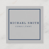 Aangepaste minimalistische moderne QR-code Logo Vierkante Visitekaartje (Voorkant)