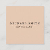 Aangepaste minimalistische moderne QR-code Logo Vierkante Visitekaartje (Voorkant)