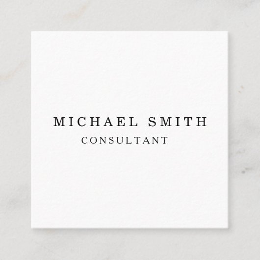 Aangepaste minimalistische moderne QR-code Logo Vierkante Visitekaartje (Voorkant)