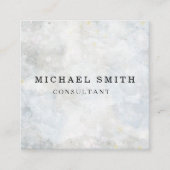 Aangepaste minimalistische moderne QR-code Logo Vierkante Visitekaartje (Voorkant)