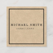 Aangepaste minimalistische moderne QR-code Logo Vierkante Visitekaartje (Voorkant)