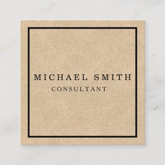 Aangepaste minimalistische moderne QR-code Logo Vierkante Visitekaartje (Voorkant)