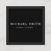 Aangepaste minimalistische moderne QR-code Logo Vierkante Visitekaartje (Voorkant)