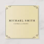 Aangepaste minimalistische moderne QR-code Logo Vierkante Visitekaartje (Voorkant)