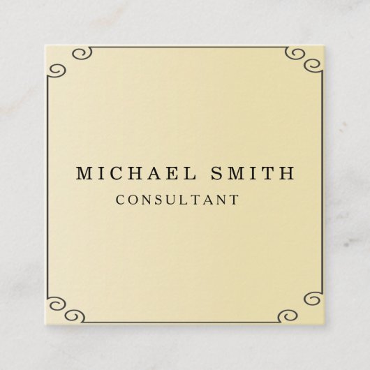 Aangepaste minimalistische moderne QR-code Logo Vierkante Visitekaartje (Voorkant)