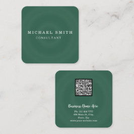 Aangepaste minimalistische moderne QR-code Logo Vierkante Visitekaartje